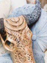 Hand Carved Cow Skulls