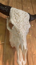 Hand Carved Cow Skulls