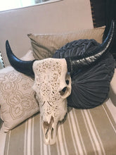 Hand Carved Cow Skulls