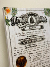 The Broken Plank prints your marriage certificate on wood! Our handcrafted products are made in Texas! Want to personalize or restore your marriage certificate? Click the option below