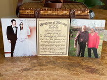 Memory Tri-fold on wood