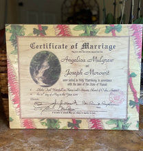 The Broken Plank prints your marriage certificate on wood! Our handcrafted products are made in Texas! Want to personalize or restore your marriage certificate? Click the option below