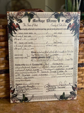 The Broken Plank prints your marriage certificate on wood! Our handcrafted products are made in Texas! Want to personalize or restore your marriage certificate? Click the option below