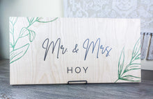 Wooden wedding sign.