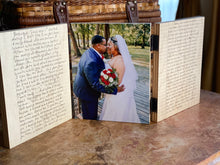 Memory Tri-fold on wood