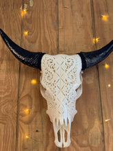 Hand Carved Cow Skulls