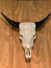 Hand Carved Cow Skulls