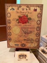 The Broken Plank prints your marriage certificate on wood! Our handcrafted products are made in Texas! Want to personalize or restore your marriage certificate? Click the option below