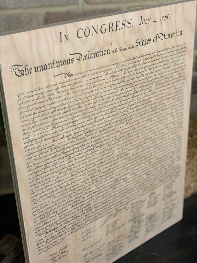 The United States Constitution Printed on Wood – The Broken Plank