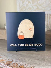 "Will you be my BOO?" Wooden Sign.