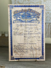 Marriage Certificates on wood