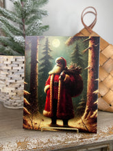 Santa Under Moonlight Painting Photo Board