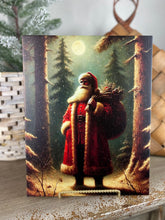 Santa Under Moonlight Painting Photo Board