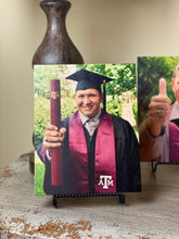 Graduation photos printed on wood. Handcrafted photo boards by The Broken Plank.