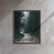 "Dreary Road" Wooden Framed Canvas