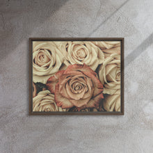 Vintage Rose Wooden Framed canvas