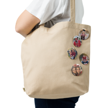 Set of five personalized photo pin buttons