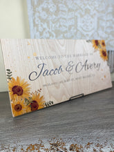 Wooden Wedding Sign with Sunflowers